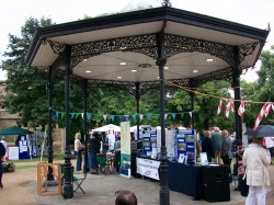 Our Trent Vale Landscape Partnership exhibition in the bandstand at Newark Castle